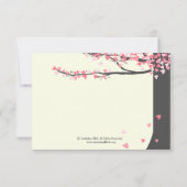 Oiseaux de l'amour tombant coeurs RSVP (Dos)