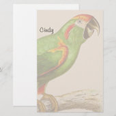 Oiseaux de Macaw Parrot Animaux de faune Papeterie (Devant / Derrière)