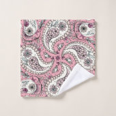 Oiseaux de marguerite en rose bébé (Gant de toilette)