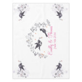 oiseaux de mariage sur la nappe personnalisable de (Devant)