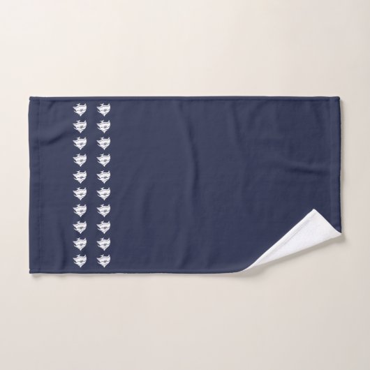 Oiseaux de mer Bleu & blanc décor côtier (Serviette à main)
