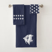 Oiseaux de mer Bleu & blanc décor côtier (En situation)