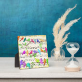 Oiseaux de musique colorés Plaque de printemps (Insitu)