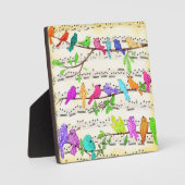 Oiseaux de musique colorés Plaque de printemps (Recto)