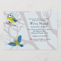 Oiseaux de neige en mouvement Faire-part