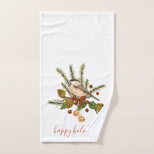 Oiseaux de Noël (Serviette à main)