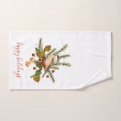 Oiseaux de Noël (Serviette à main)