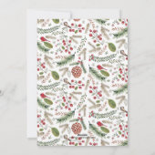 Oiseaux de Noël des pins | Carte photo de vacances (Dos)