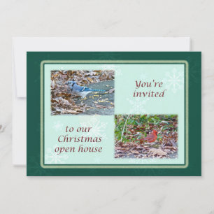 Oiseaux de Noël Invitation Open House