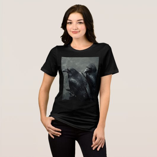 Oiseaux de plume Paire de corbeaux, Tshirt Ravens (Recto plein)