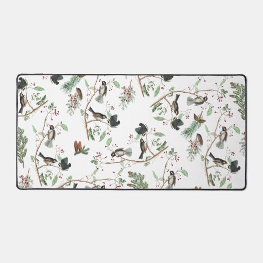 Oiseaux de poulet Baies et Pinecones Aquarelle (Recto)