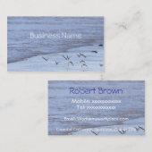 Oiseaux de vol le long du carte de visite de (Devant / Derrière)