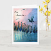 Oiseaux D'Eau, Avec Sympathie... Carte (Fleur jaune)