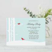 Oiseaux d'hiver Invitations Fête (Debout devant)