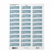 Oiseaux D'Hiver Sur Étiquettes de adresse Bleus (Feuille entière)