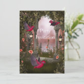 Oiseaux d'invitation Invitation gratuite de fête R (Debout devant)