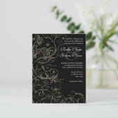 Oiseaux d'or et tourbillons Invitations de mariage (Debout devant)