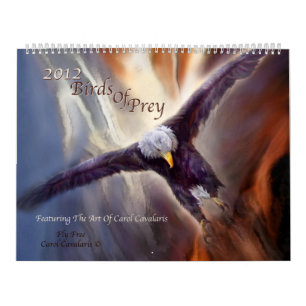 Oiseaux du calendrier 2012 d'art de proie