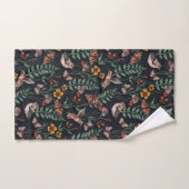 Oiseaux du jardin foncé et papillons (Serviette à main)