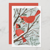 Oiseaux d'une carte de vacances sans photo (Devant / Derrière)