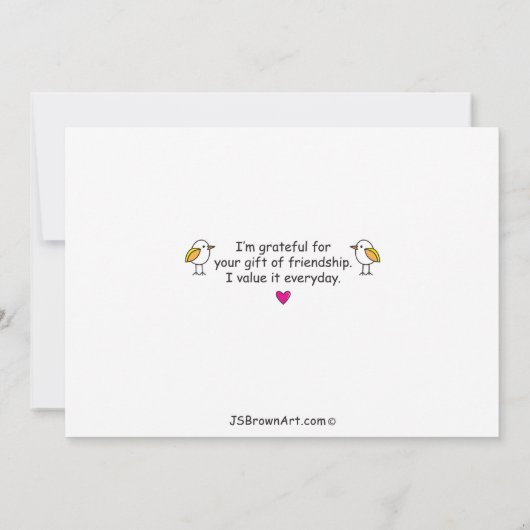 Oiseaux D'Une Carte Feather_Flat 7"x5" (Dos)