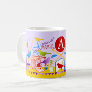 Oiseaux d'une embarcation de plumes ensemble Mug M