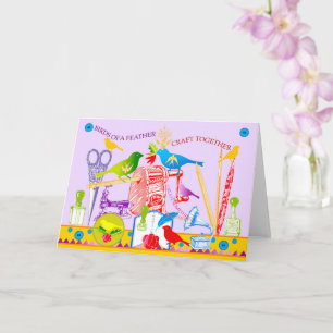 Oiseaux d'une embarcation en plumes Carte conjoint