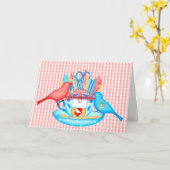 Oiseaux d'une embarcation en plumes ensemble Carte (Fleur jaune)