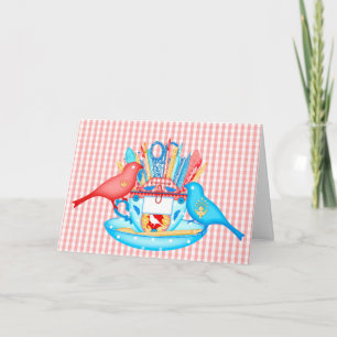 Oiseaux d'une embarcation en plumes ensemble Carte