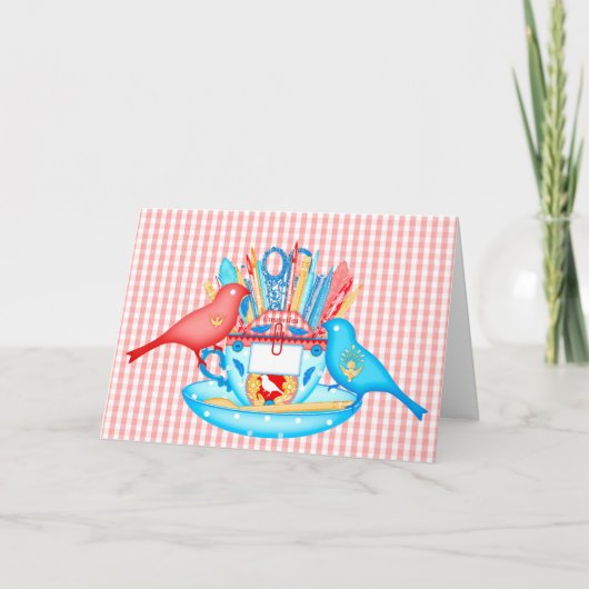 Oiseaux d'une embarcation en plumes ensemble Carte (Devant)