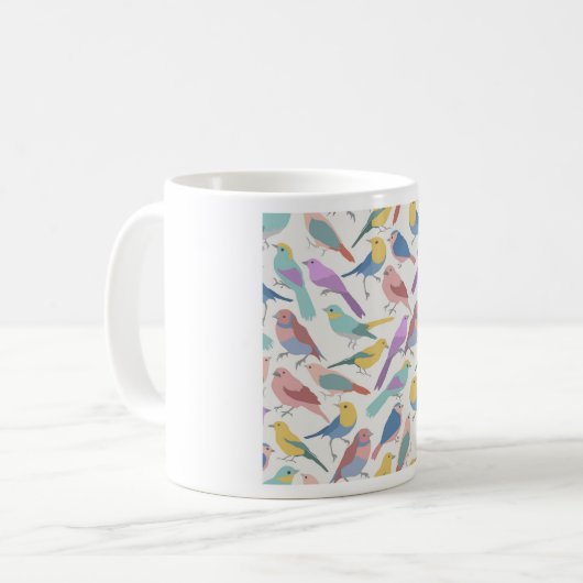 Oiseaux Ensemble Animaux Café Mug (Devant gauche)