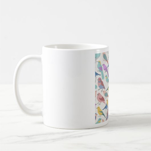 Oiseaux Ensemble Animaux Café Mug (Gauche)