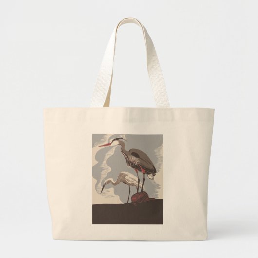 Oiseaux ensemble, Hérons Grand Sac fourre-tout (Devant)