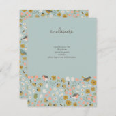 Oiseaux et abeilles Douche nuptiale Invitation Ins (Devant / Derrière)