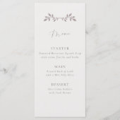 Oiseaux et feuille, menu à thème oiseaux romantiqu (Devant)