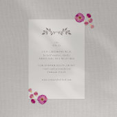 Oiseaux et feuilles, ecru détails mariage Carte à 