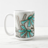 Oiseaux et fleurs/bleu de Laguna - tasse (Gauche)