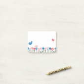 Oiseaux et fleurs de l'art folklorique Post-it® No (Sur un bureau)