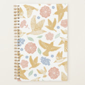 Oiseaux et Fleurs Dessinés à la Main Hebdomadaire (Devant)