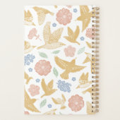 Oiseaux et Fleurs Dessinés à la Main Hebdomadaire (Dos)