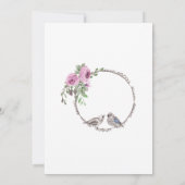 Oiseaux et fleurs Faire-part de mariage d'été du p (Dos)