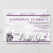 Oiseaux et fleurs Invitation à la douche nuptiale (Devant)