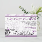 Oiseaux et fleurs Invitation à la douche nuptiale (Debout devant)