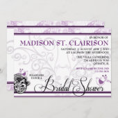 Oiseaux et fleurs Invitation à la douche nuptiale (Devant / Derrière)