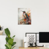 Oiseaux Et Fleurs Oiseaux Imprimer Poster (Bureau à domicile)