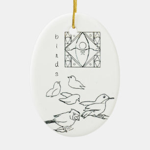 Oiseaux Et Ornement De Beak Géométrique