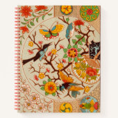 Oiseaux et papillons Carnet Spiral (Devant)