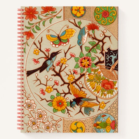 Oiseaux et papillons Carnet Spiral (Devant)
