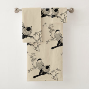 Oiseaux et Taupe étés perché par style vintage
