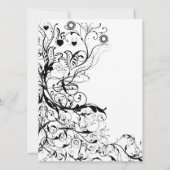 Oiseaux et tourbillons Invitations de mariage (Dos)